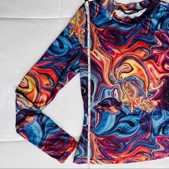 SHEIN Splash Ink Print Slim Tee - Picture 3 of 5